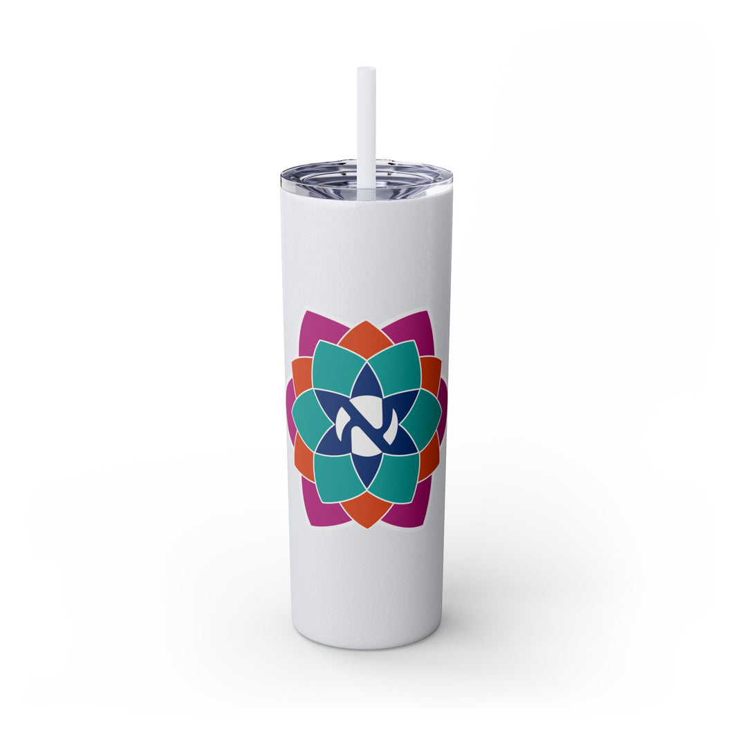 Kallah Skinny Tumbler with Straw, 20oz