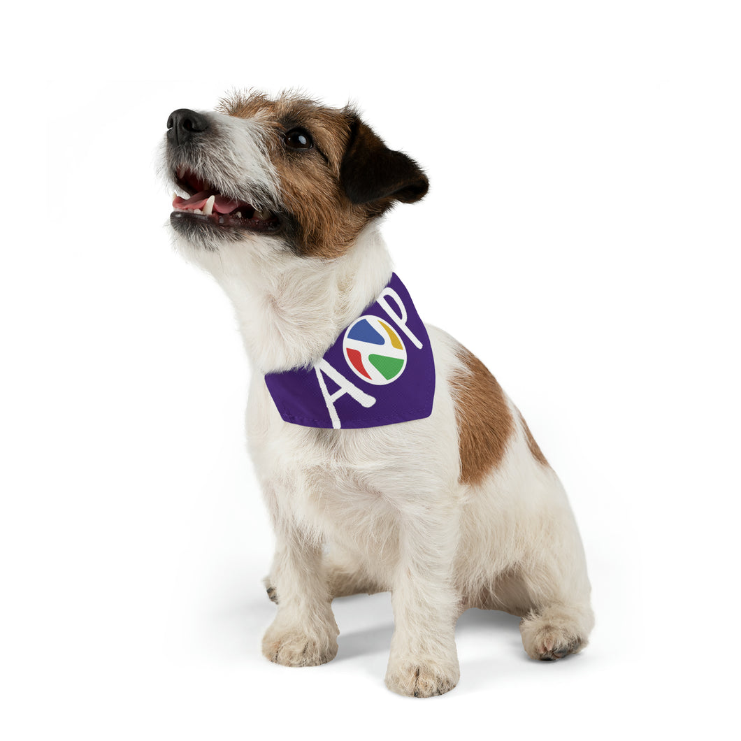 AOP Pet Bandana Collar - Purple